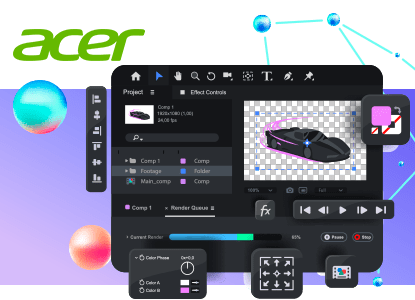 Создание анимации  и видеоэффектов в Adobe After Effects при поддержке Acer