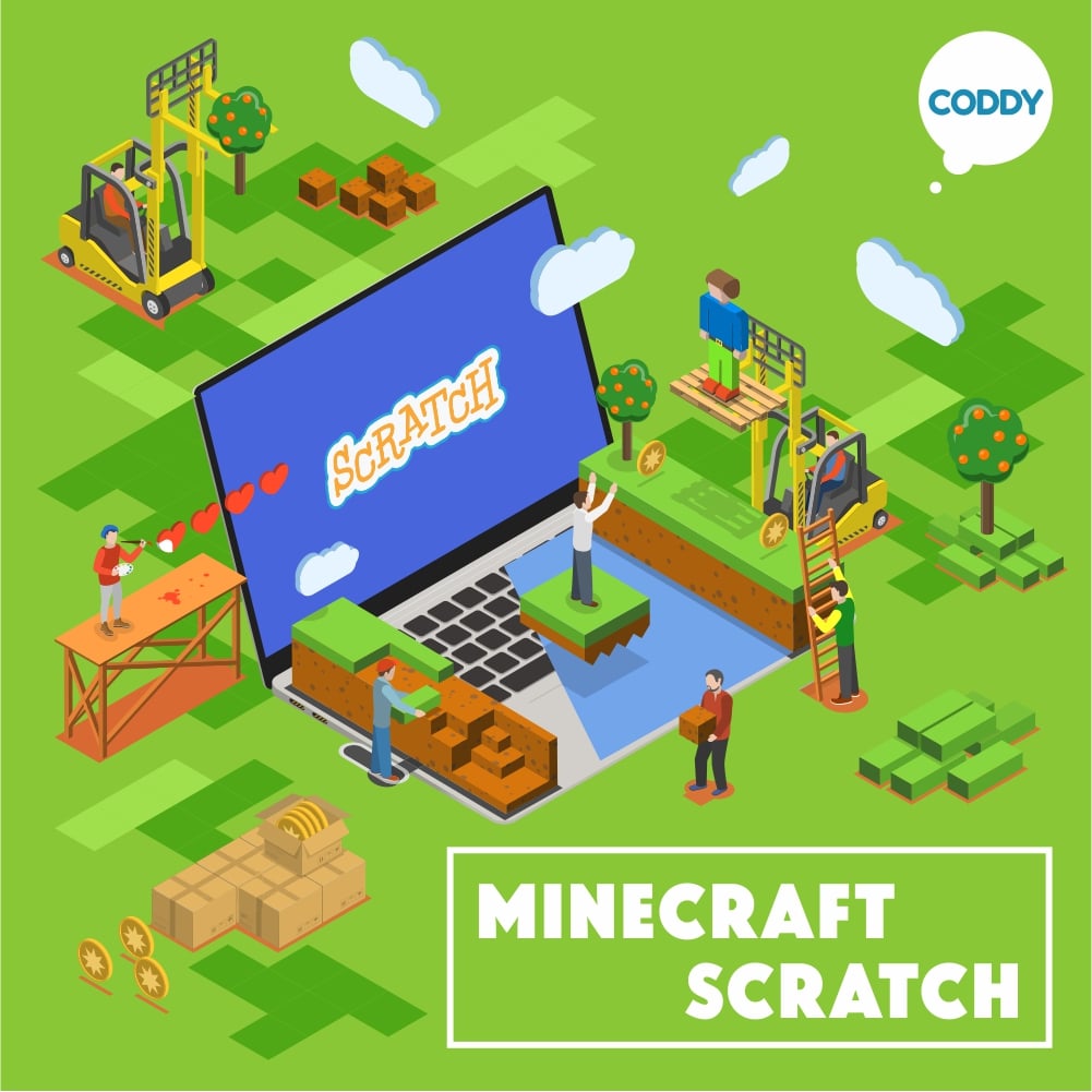 Minecraft In Scratch A Programming Course For Maincraft For Children The Coddy Programming School In Moscow - roblox simulator on scratch