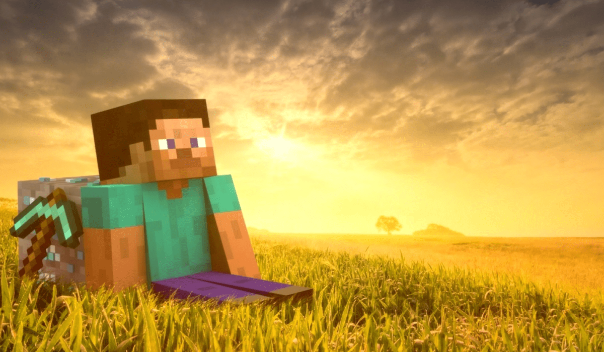 Minecraft: один в поле с киркой и алмазамиMinecraft: один в поле с ...